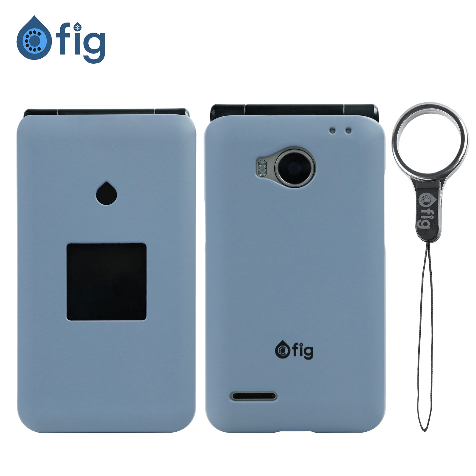 Fig Flip II Protective Case Light Blue – FIG Phones Fig Flip II Protective Case Light Blue – FIG Phones