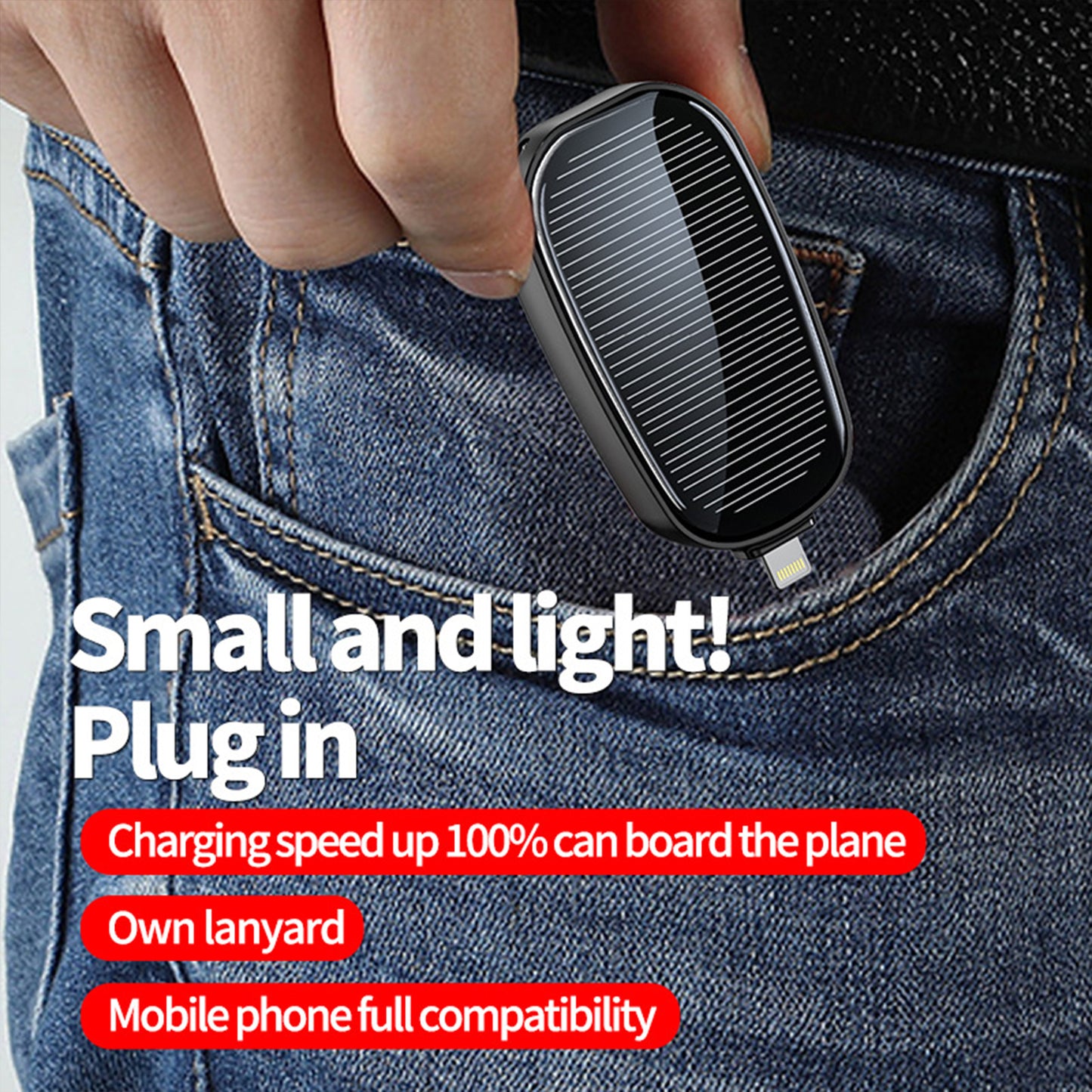 Mini Solar Keychain Power bank