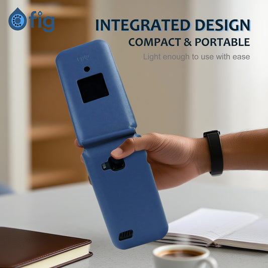 Fig Flip II Shockproof Genuine Leather Case - Blue