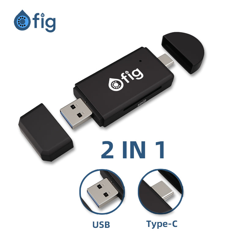 Fig 2-in-1 USB-C SD Card Reader