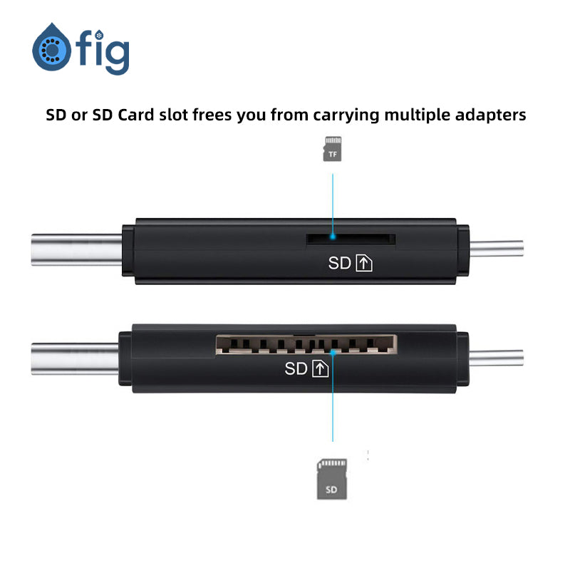Fig 2-in-1 USB-C SD Card Reader