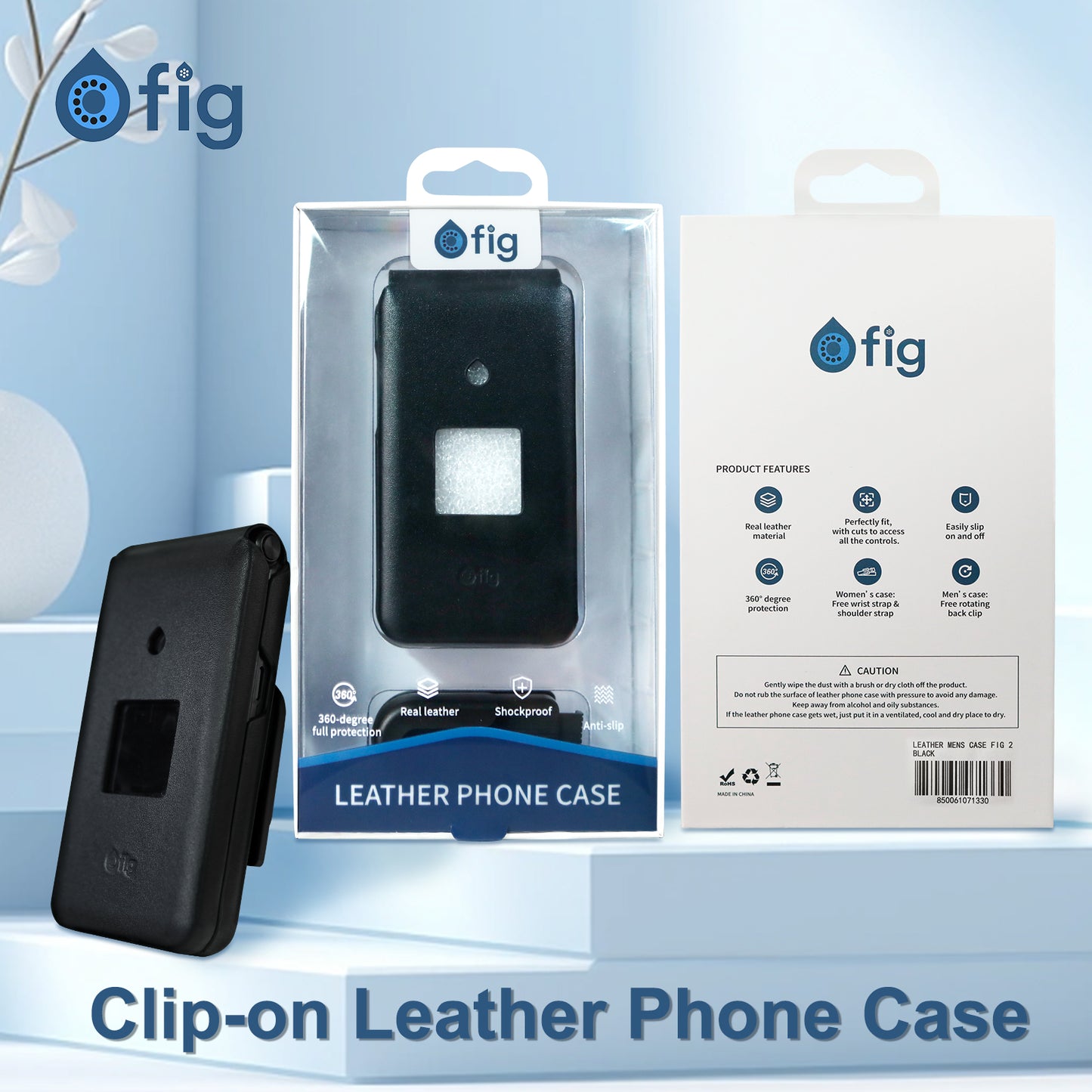 Fig II Shockproof Genuine Leather Case - 4 Colors!