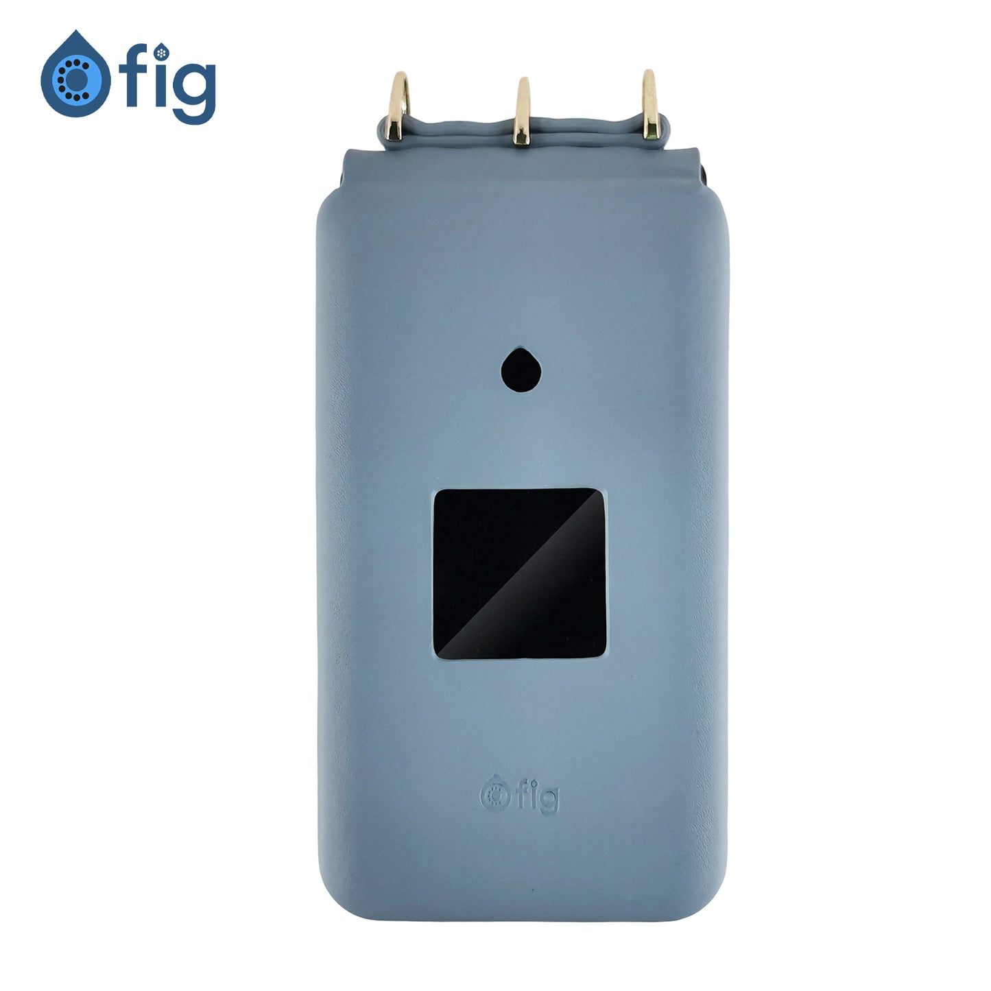 Fig Flip II Genuine Leather Crossbody Case (with strap) - Light Blue