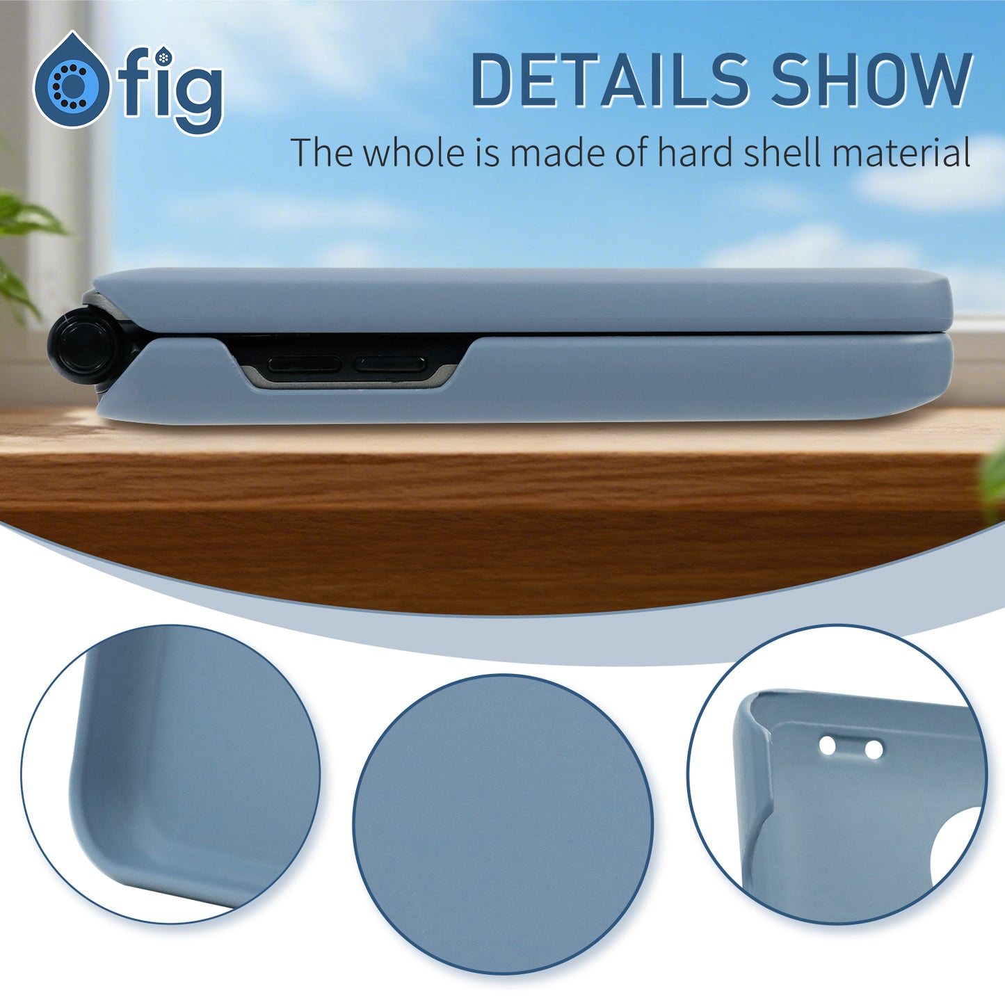 Fig Flip II Protective Case Light Blue