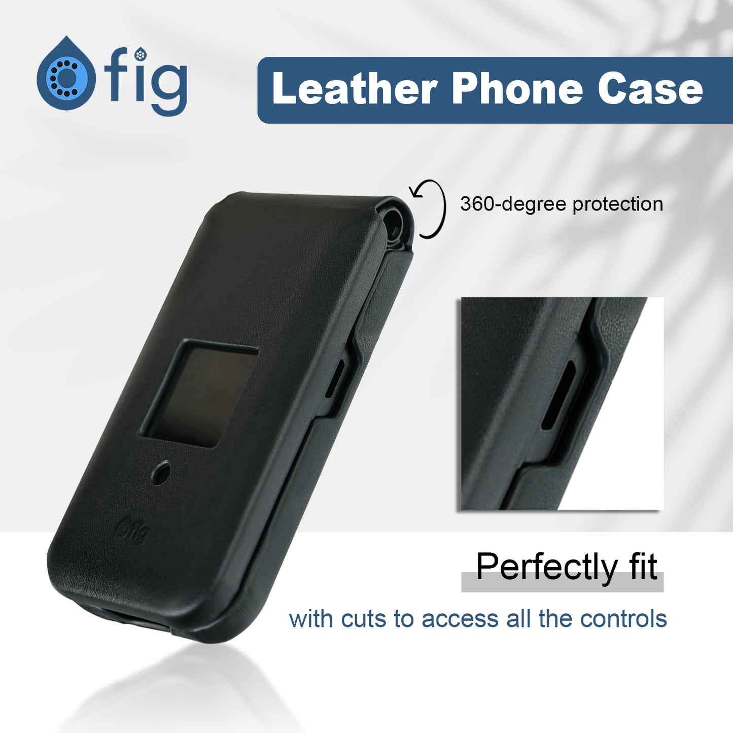 Fig Mini Men's Genuine Leather case