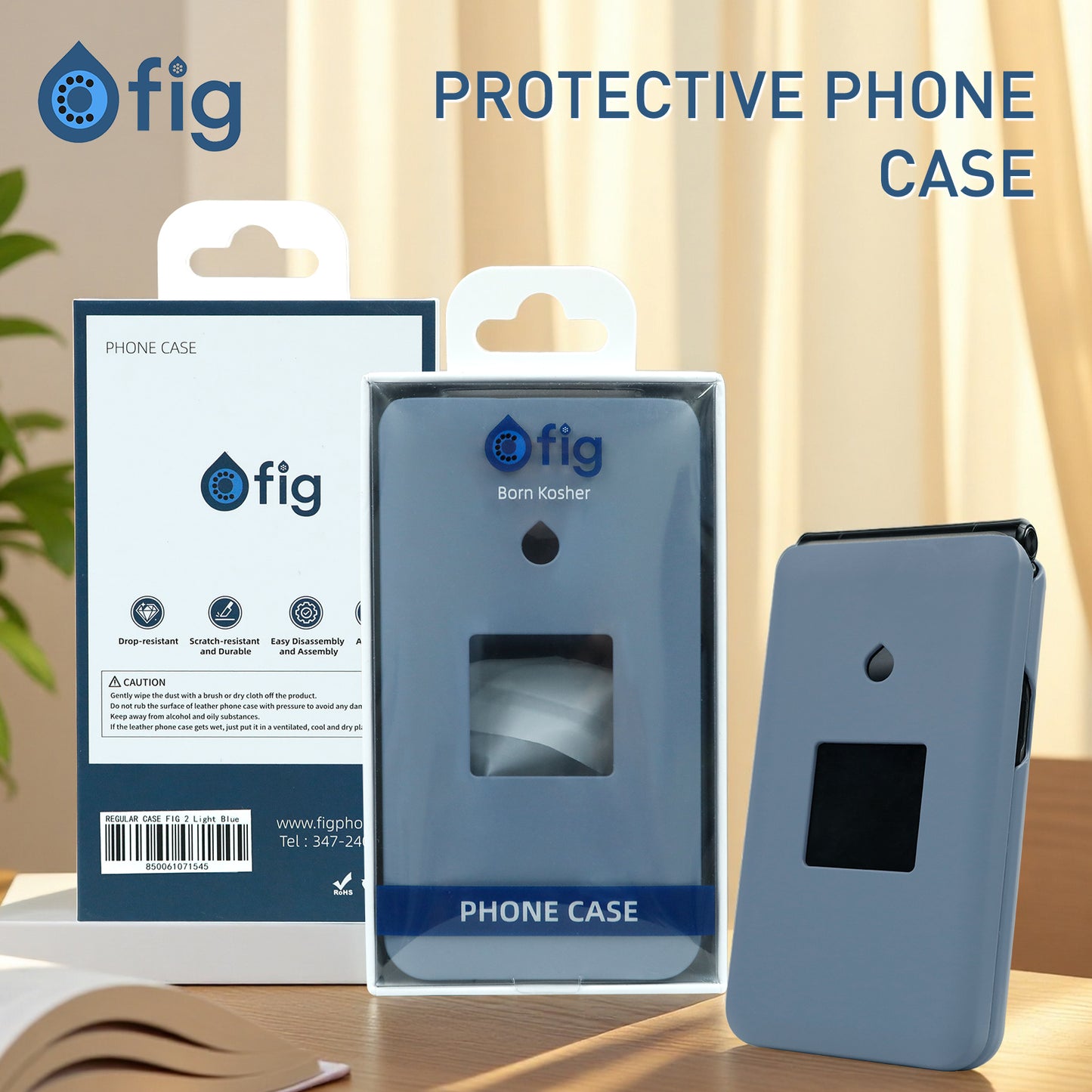 Fig Flip II Protective Case Light Blue