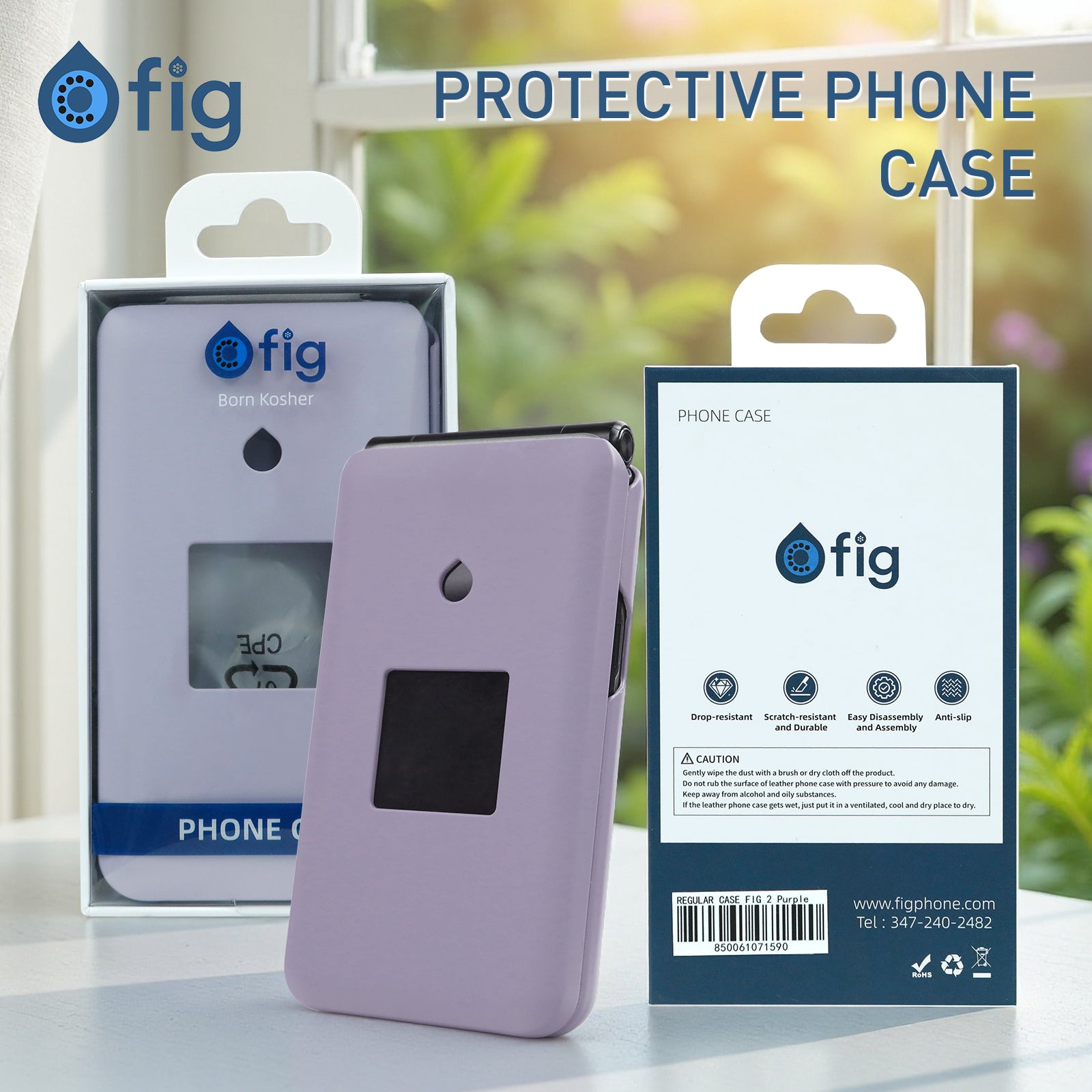 Fig Flip II Protective Case Purple – FIG Phones Fig Flip II Protective Case Purple – FIG Phones