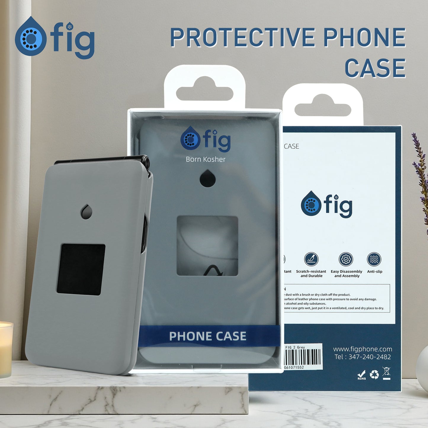 Fig Flip II Protective Case Grey