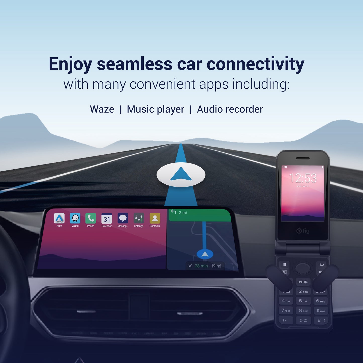 Fig Core (Android Auto, Talk & Text, Non-Touch Screen)