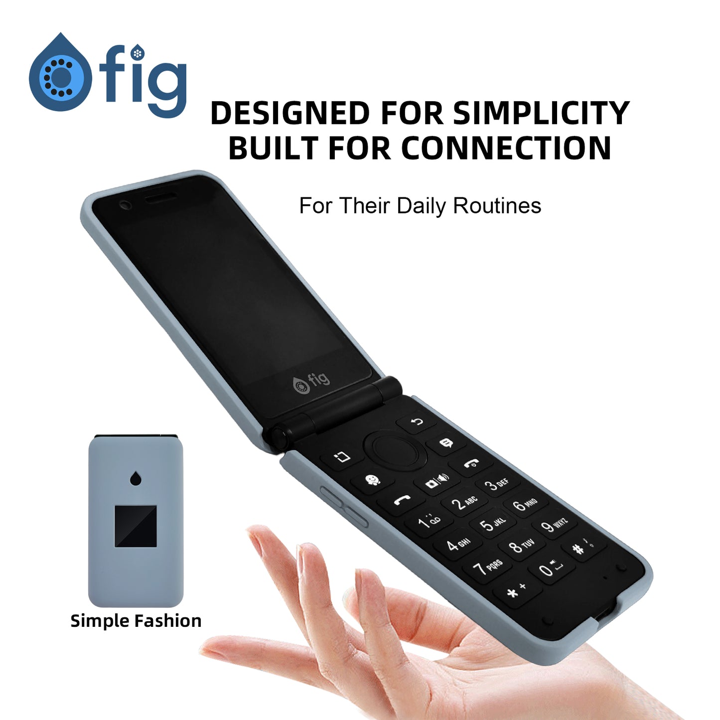 Fig Flip II Liquid Silicone Case - Light Blue