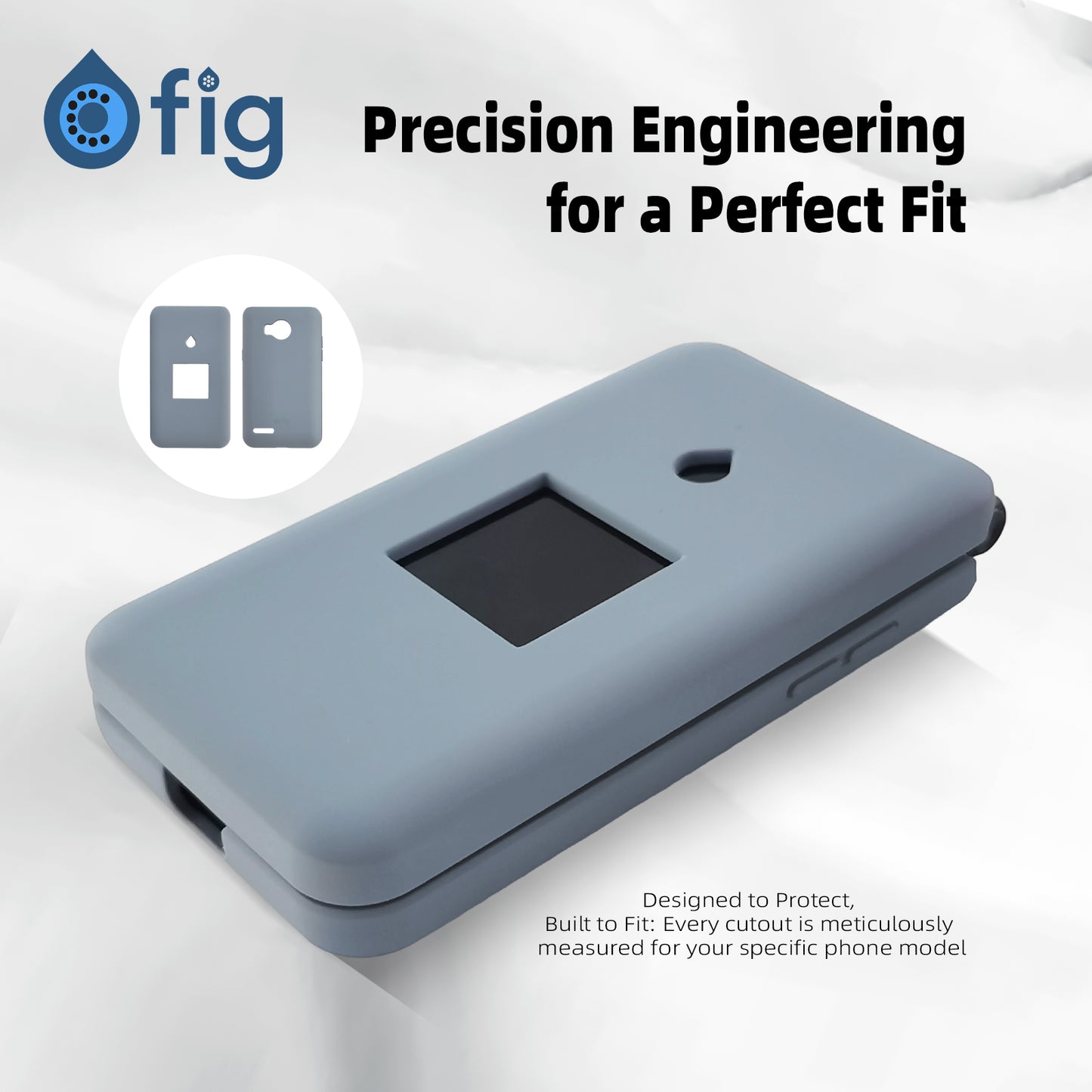 Fig Flip II Liquid Silicone Case - Light Blue