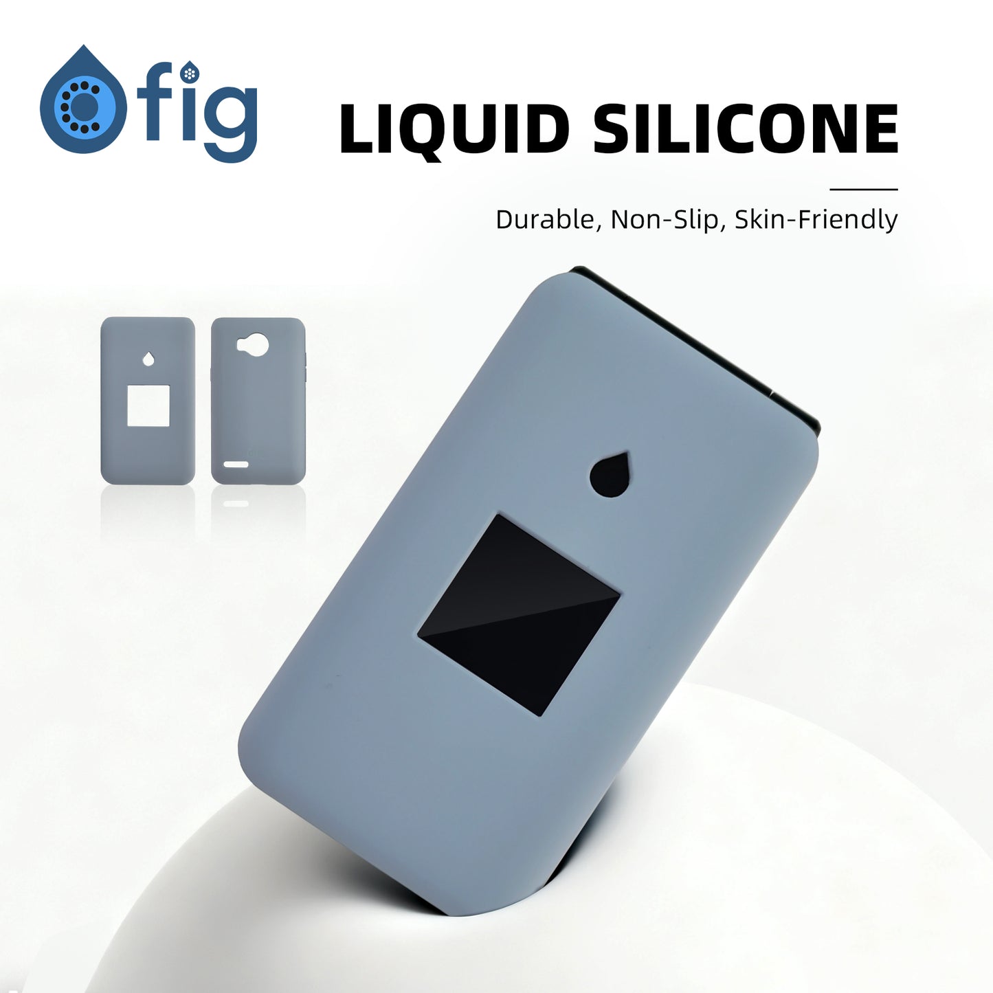 Fig Flip II Liquid Silicone Case - Light Blue