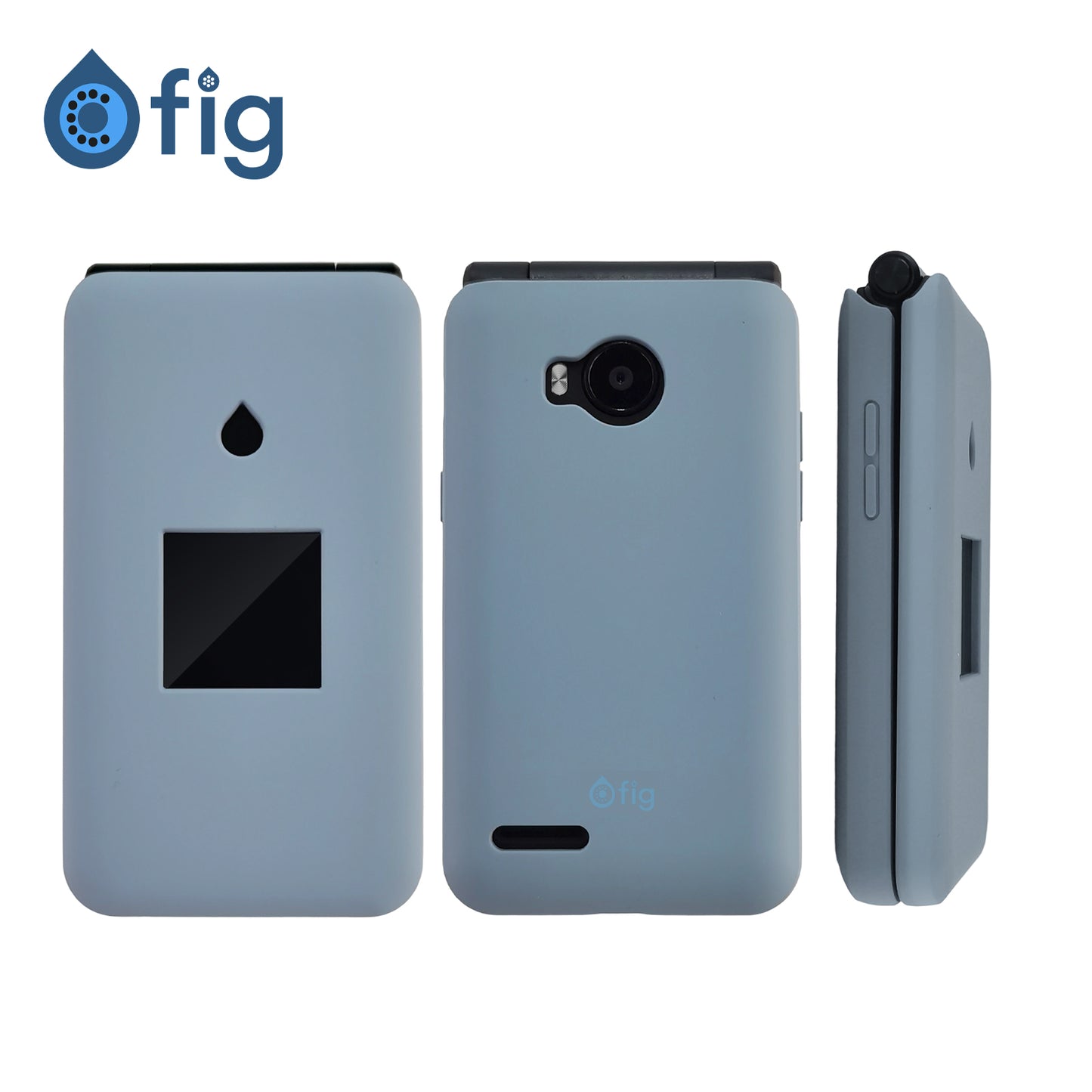 Fig Flip II Liquid Silicone Case - Light Blue