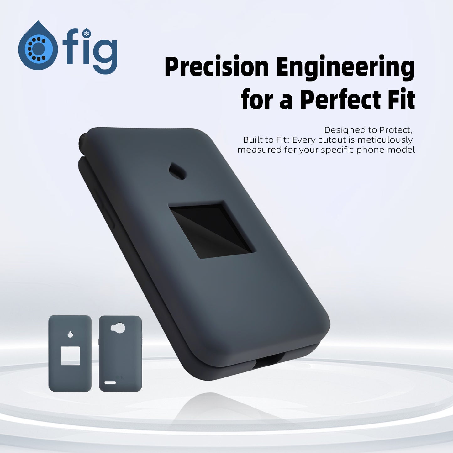 Fig Flip II Liquid Silicone Case - Dark Blue