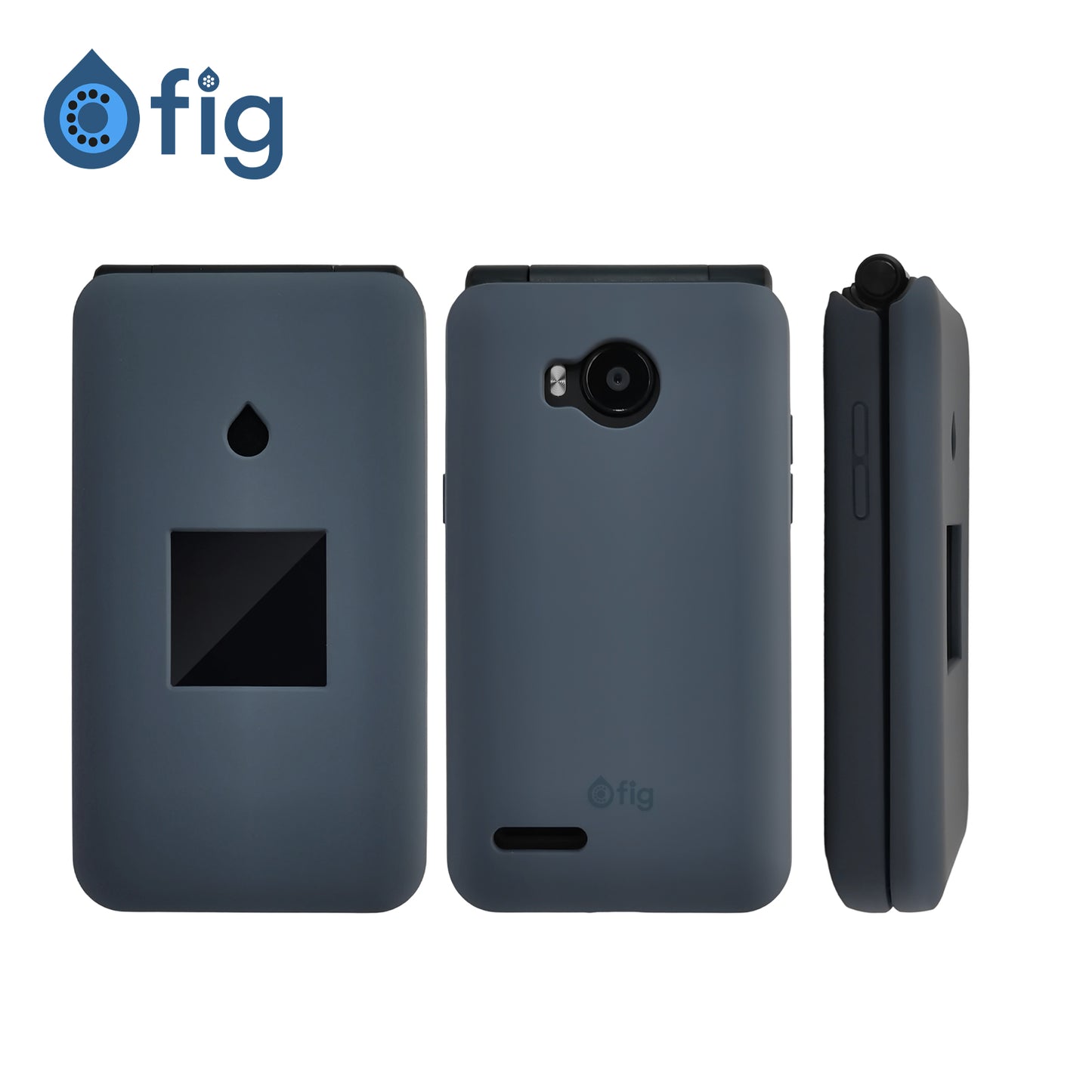 Fig Flip II Liquid Silicone Case - Dark Blue