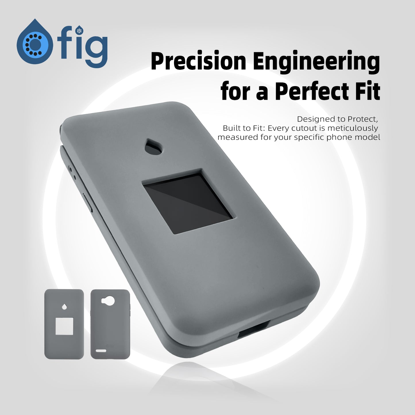 Fig Flip II Liquid Silicone Case - Grey