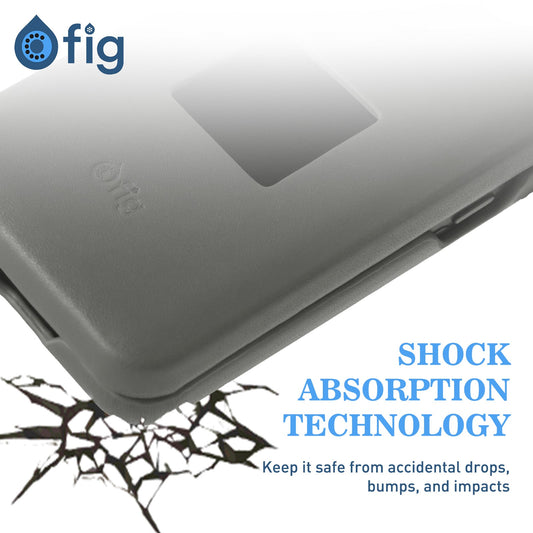 Fig Flip II Shockproof Genuine Leather Case - Grey